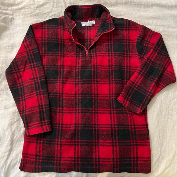 Vintage Jennifer Moore Oversized Red and Black Flannel - Picture 2 of 5